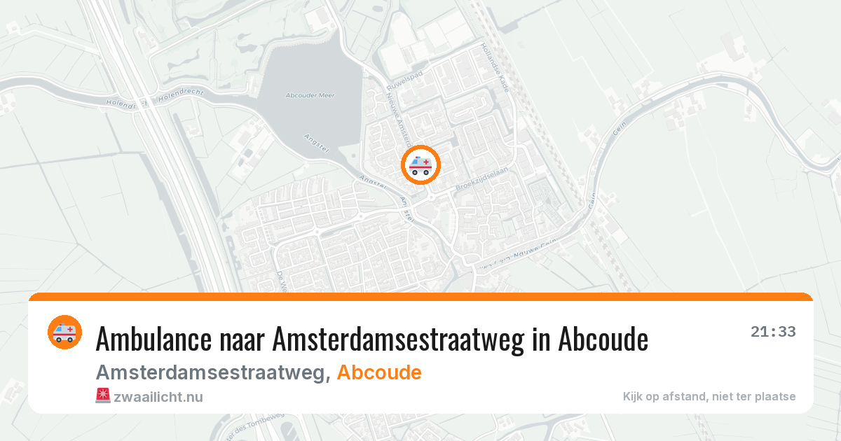 Ambulance naar Amsterdamsestraatweg in Abcoude — 18 mei 2026