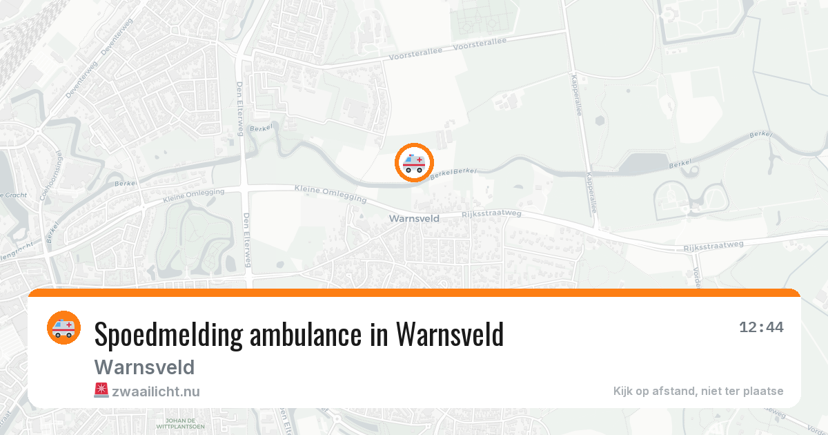 Spoedmelding ambulance in Warnsveld — 9 jul 2026