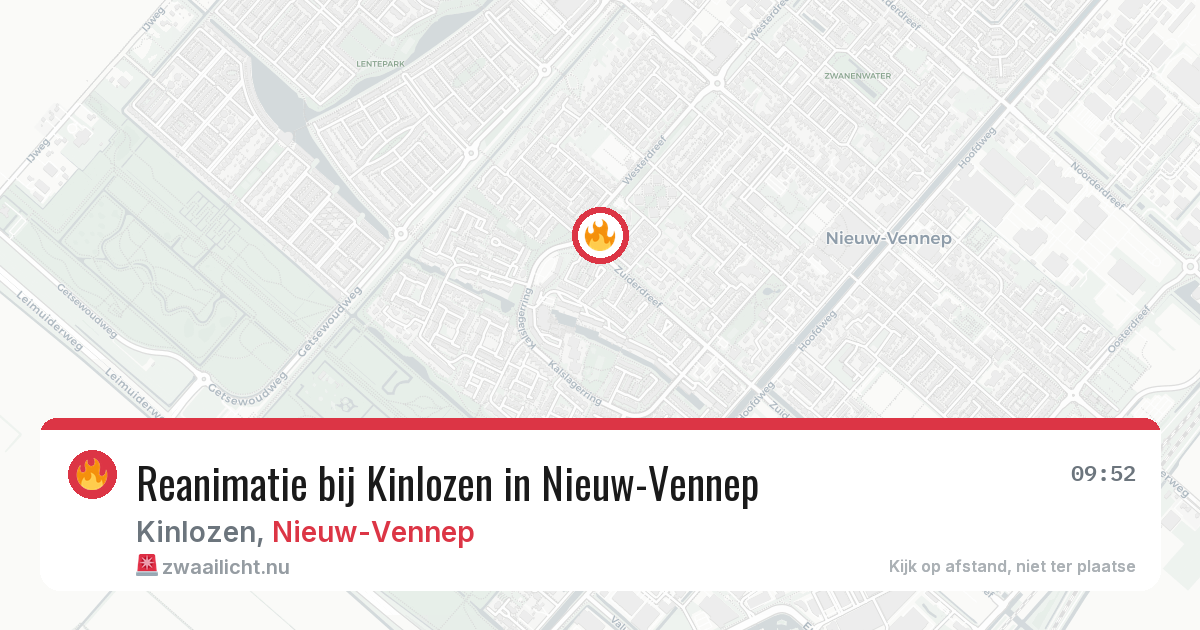 Reanimatie bij Kinlozen in Nieuw-Vennep — 11 jul 2026