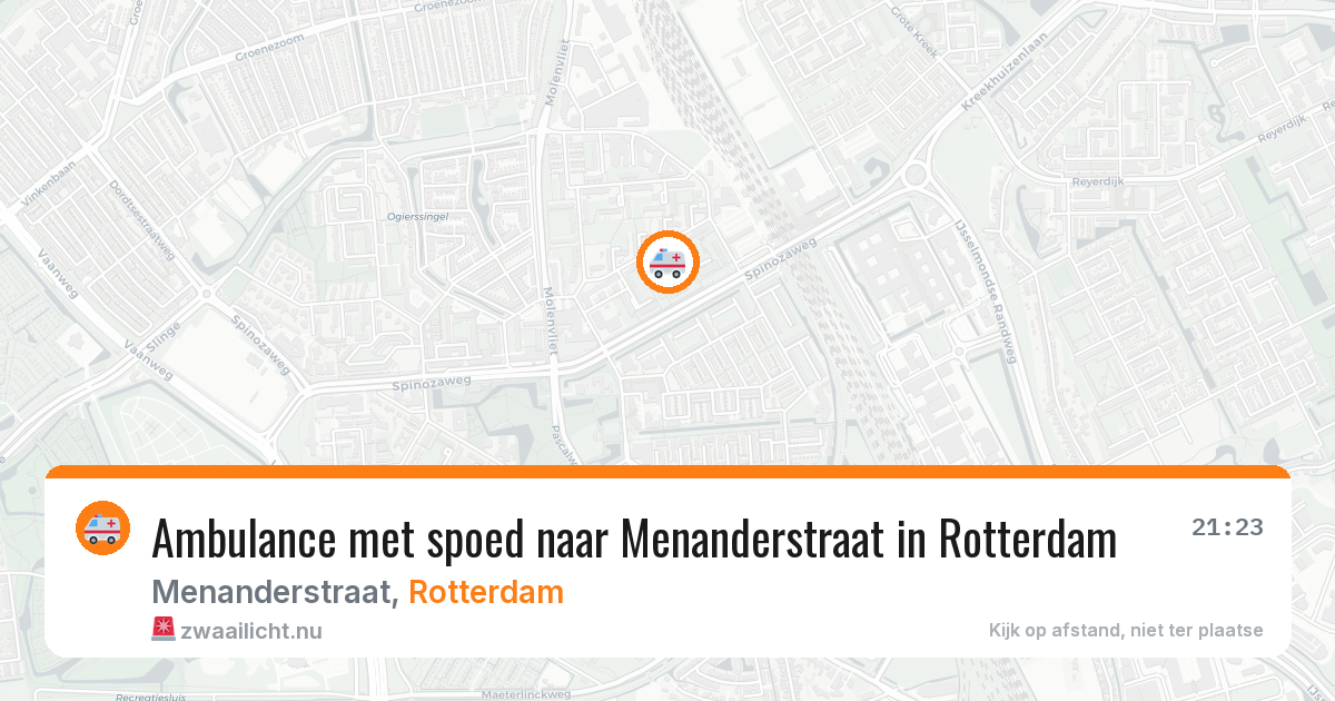 Ambulance met spoed naar Menanderstraat in Rotterdam — 10 jul 2026