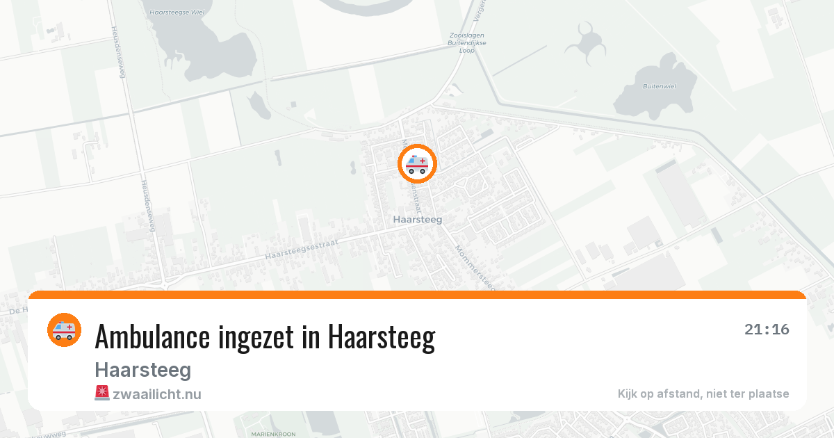 Ambulance ingezet in Haarsteeg — 27 mrt 2026