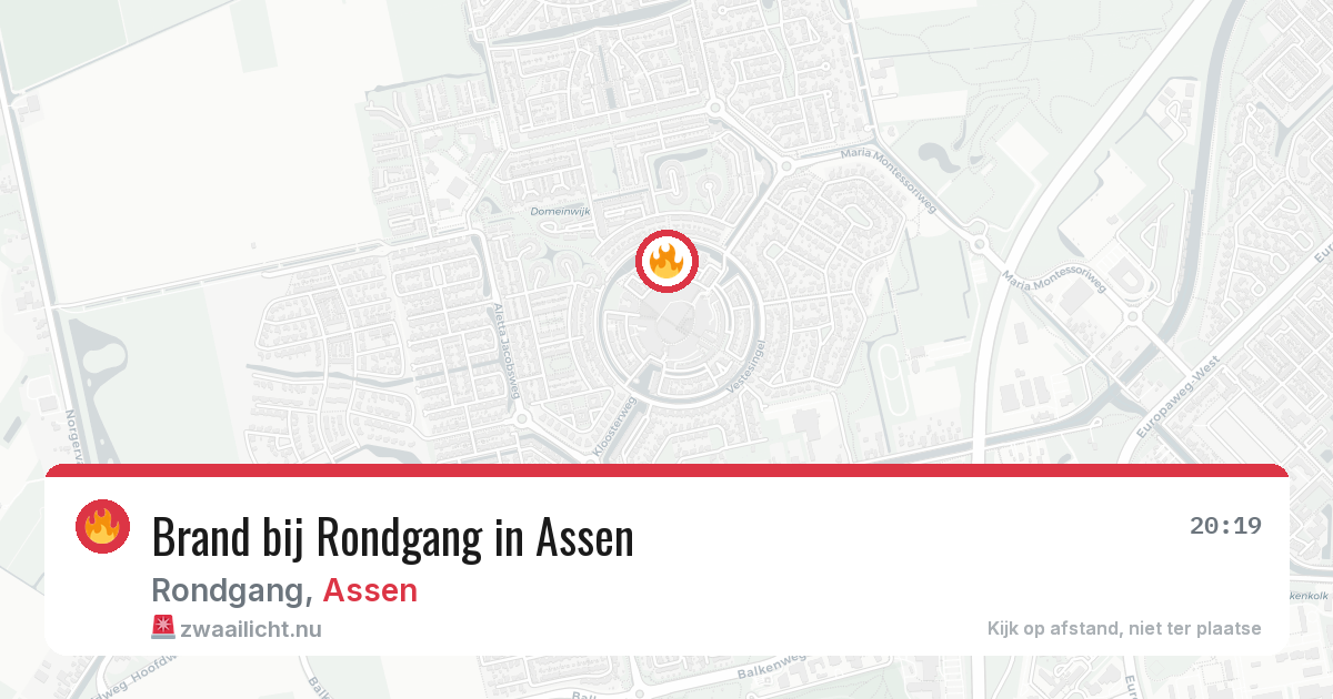 Brand bij Rondgang in Assen — 28 mei 2026