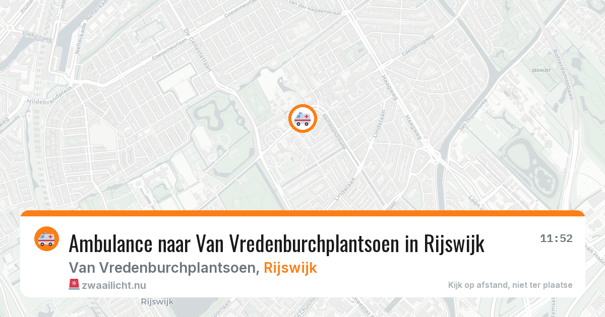 Ambulance naar Van Vredenburchplantsoen in Rijswijk — 18 jul 2026
