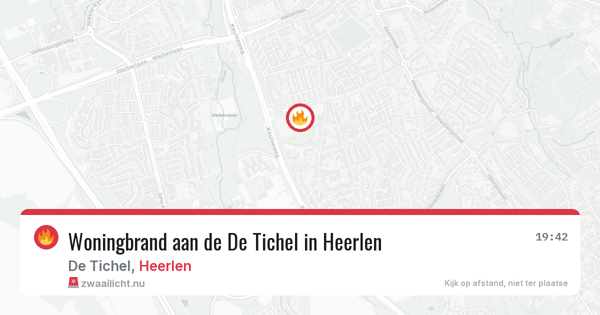 Woningbrand aan de De Tichel in Heerlen — 18 mei 2026