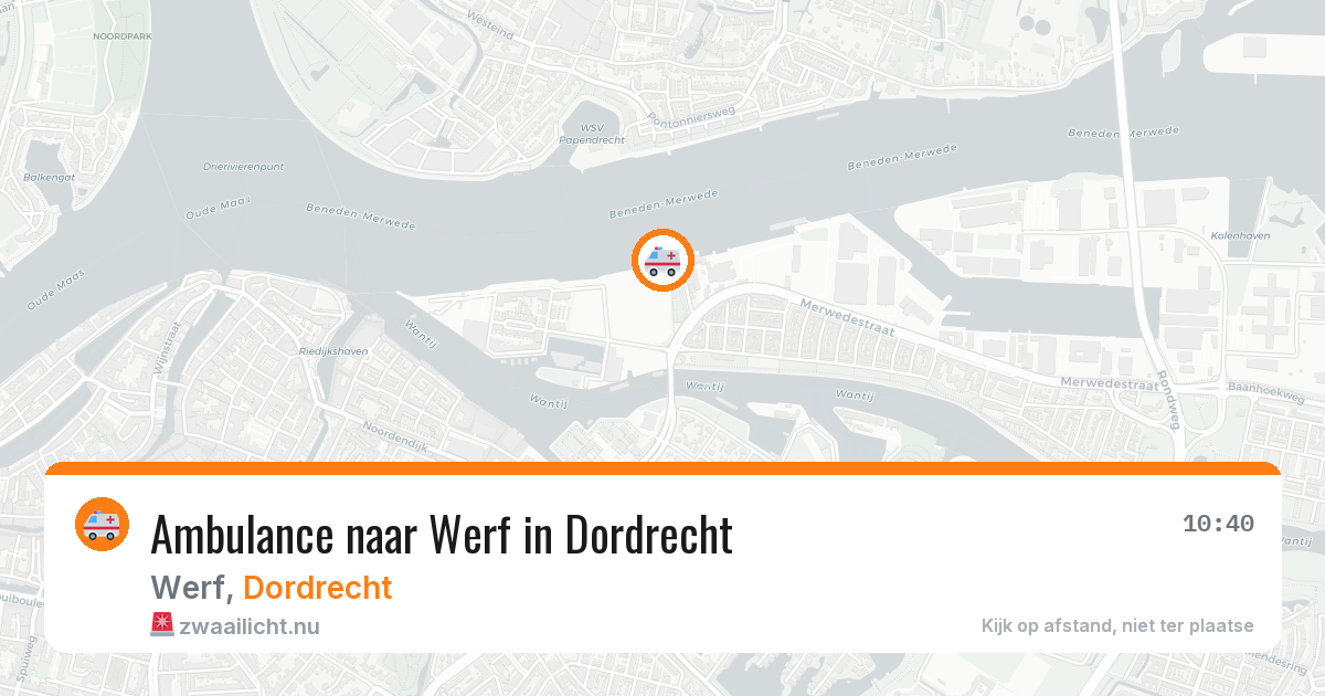 Ambulance naar Werf in Dordrecht — 10 mei 2026
