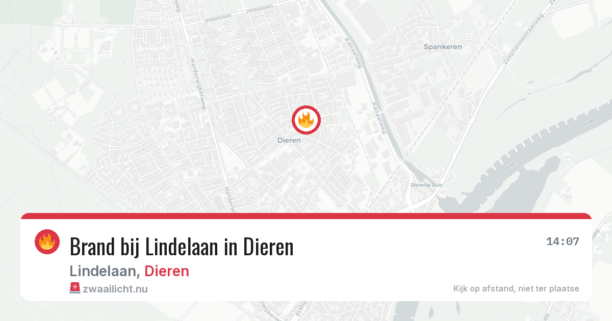 Brand bij Lindelaan in Dieren — 16 jul 2026