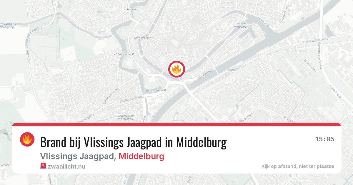Brand bij Vlissings Jaagpad in Middelburg — 10 jul 2026
