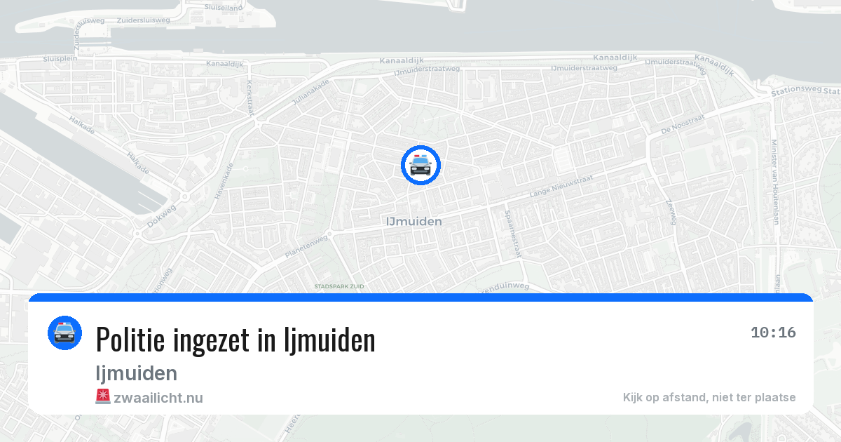 Politie ingezet in Ijmuiden — 23 jul 2026 | 🚨 Zwaailicht.nu