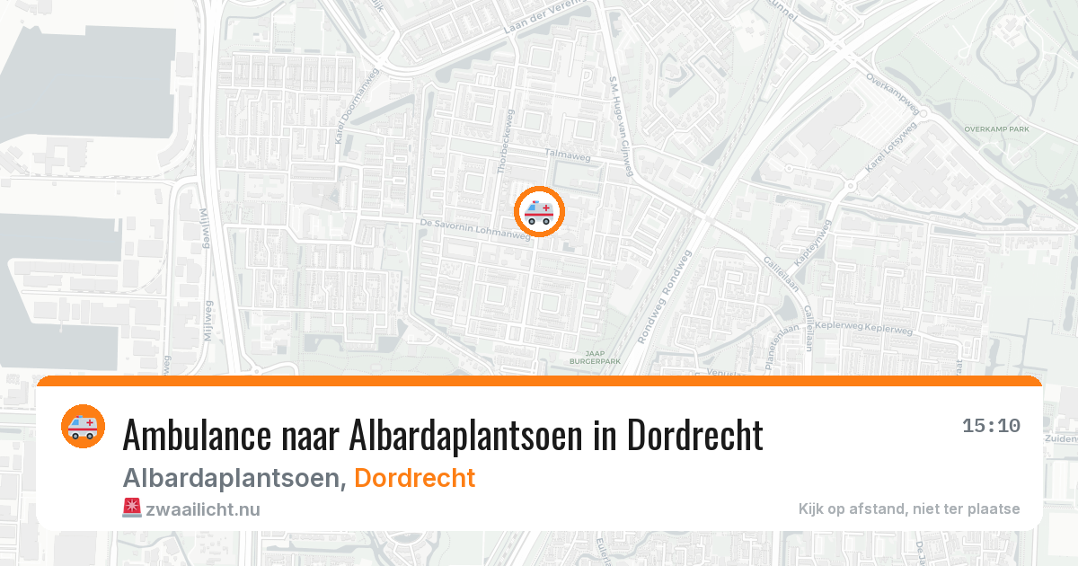 Ambulance naar Albardaplantsoen in Dordrecht — 5 jun 2026