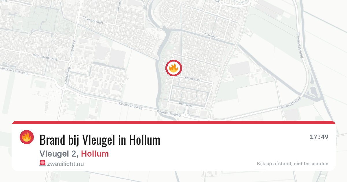 Brand bij Vleugel in Hollum — 2 jun 2026