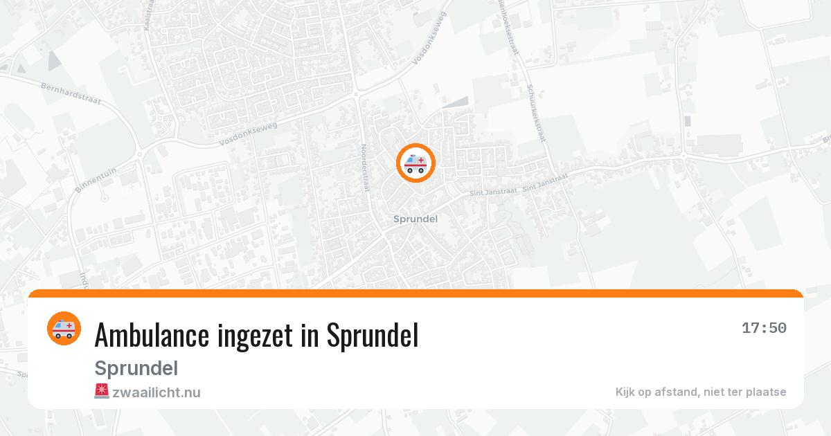 Ambulance ingezet in Sprundel — 11 mei 2026