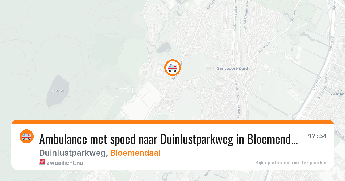 Ambulance met spoed naar Duinlustparkweg in Bloemendaal — 23 jan 2026