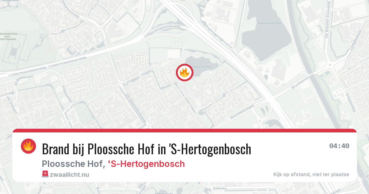 Brand bij Ploossche Hof in 'S-Hertogenbosch — 25 jul 2026