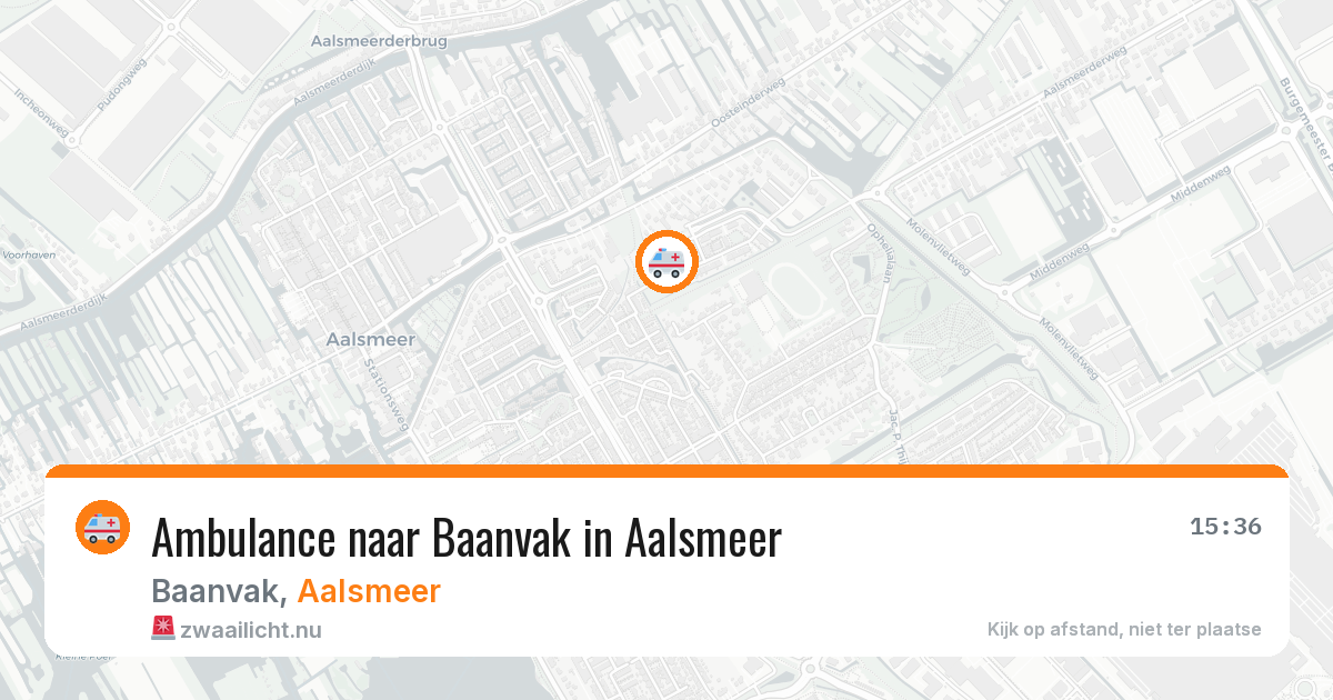 Ambulance naar Baanvak in Aalsmeer — 5 jun 2026