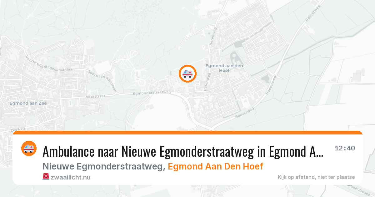 Ambulance naar Nieuwe Egmonderstraatweg in Egmond Aan Den Hoef — 18 mei 2026