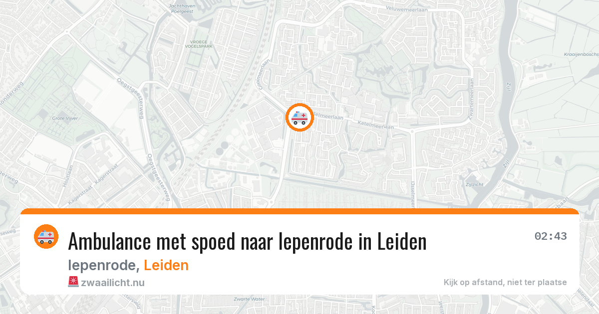 Ambulance met spoed naar Iepenrode in Leiden — 19 mrt 2026