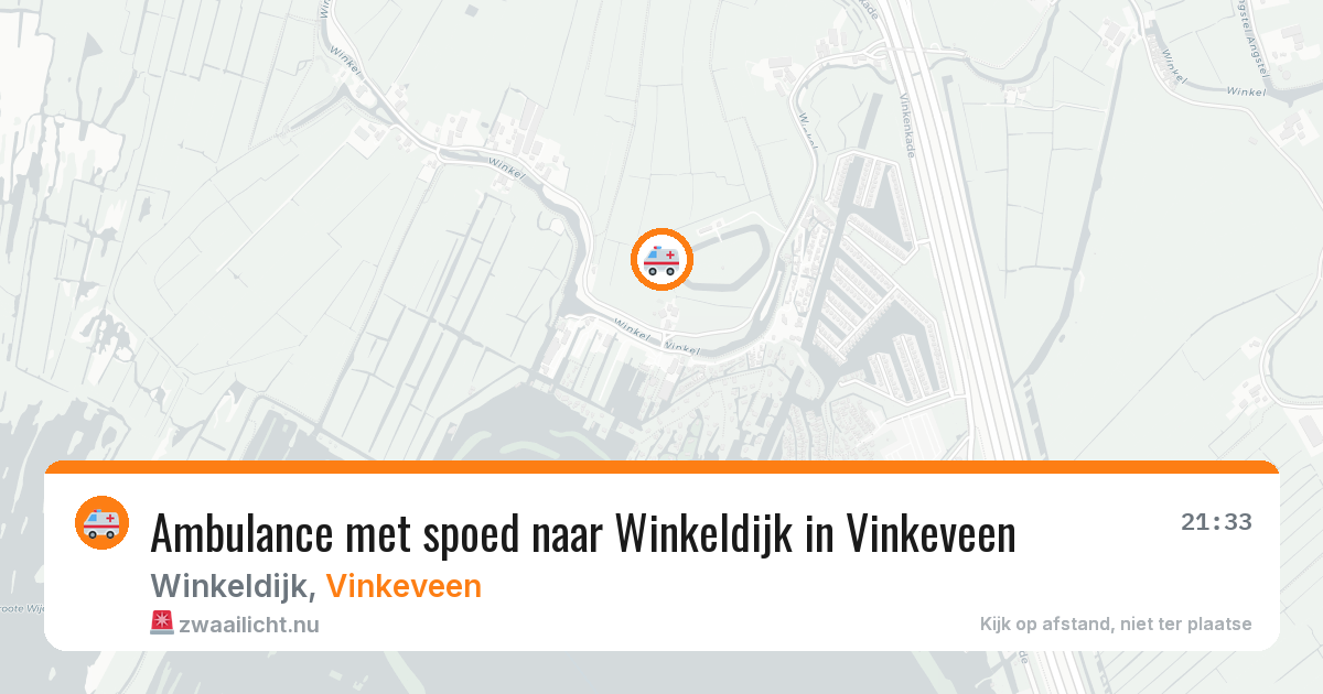 Ambulance met spoed naar Winkeldijk in Vinkeveen — 21 apr 2026
