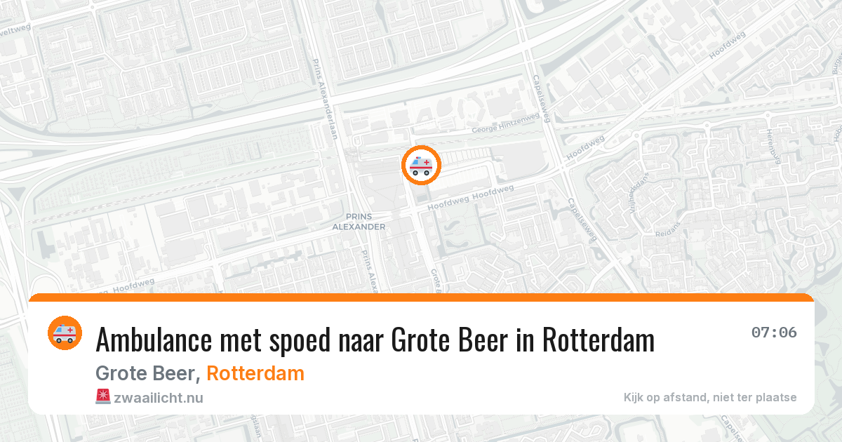 Ambulance met spoed naar Grote Beer in Rotterdam — 22 jul 2026