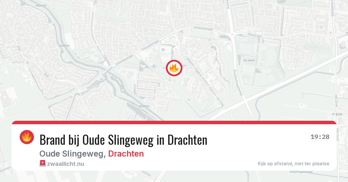 Brand bij Oude Slingeweg in Drachten — 8 jul 2026