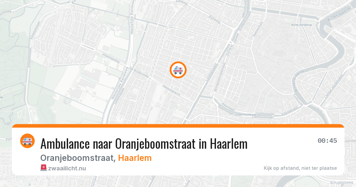 Ambulance naar Oranjeboomstraat in Haarlem — 16 jul 2026