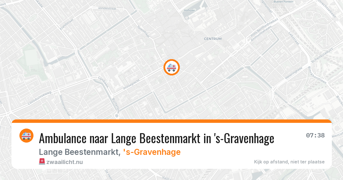 Ambulance naar Lange Beestenmarkt in 's-Gravenhage — 22 jul 2026