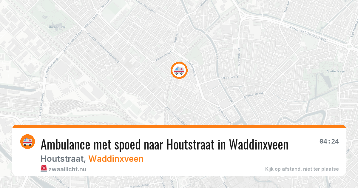 Ambulance met spoed naar Houtstraat in Waddinxveen — 23 jan 2026