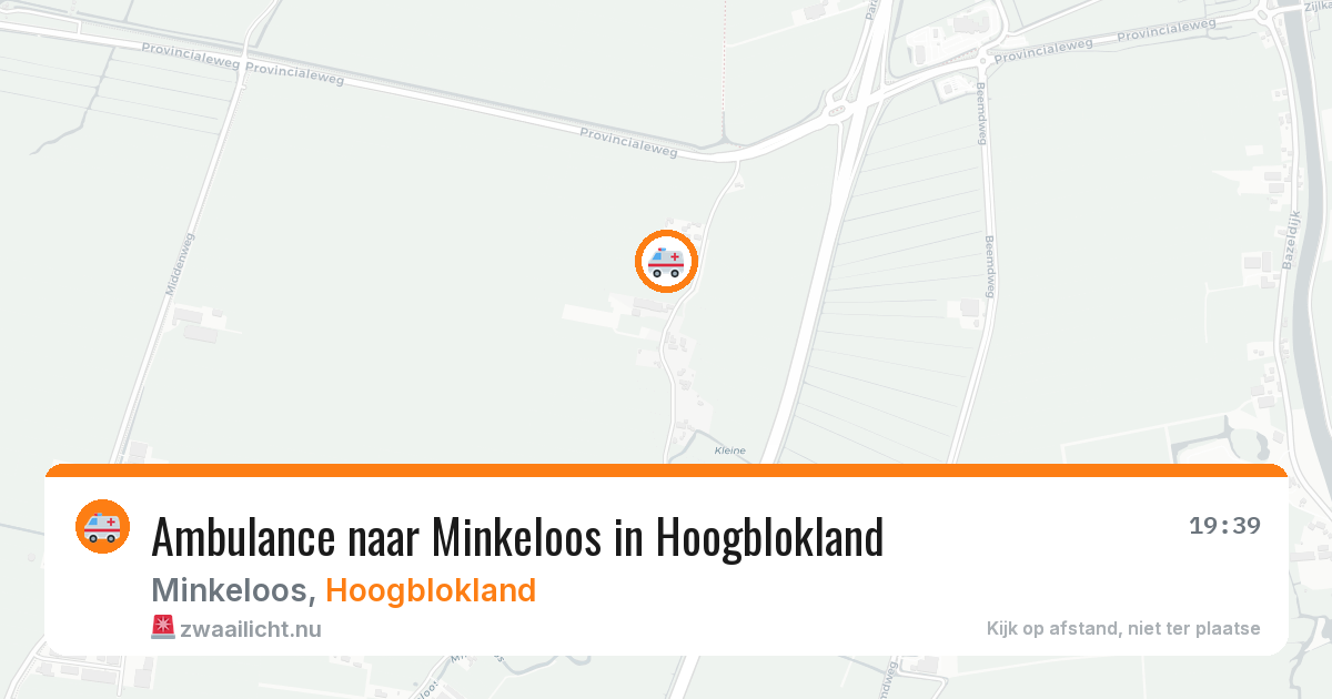 Ambulance naar Minkeloos in Hoogblokland — 26 jul 2026