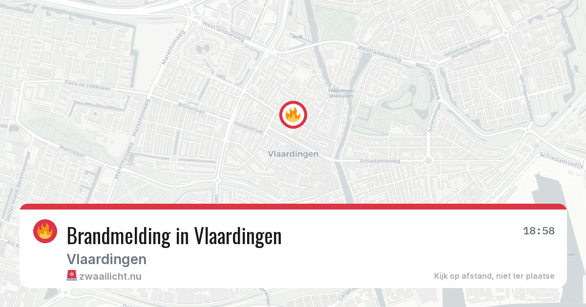 Brandmelding in Vlaardingen — 13 jul 2026