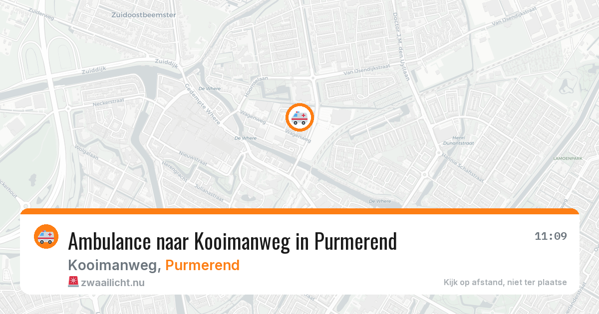 Ambulance naar Kooimanweg in Purmerend — 14 jul 2026