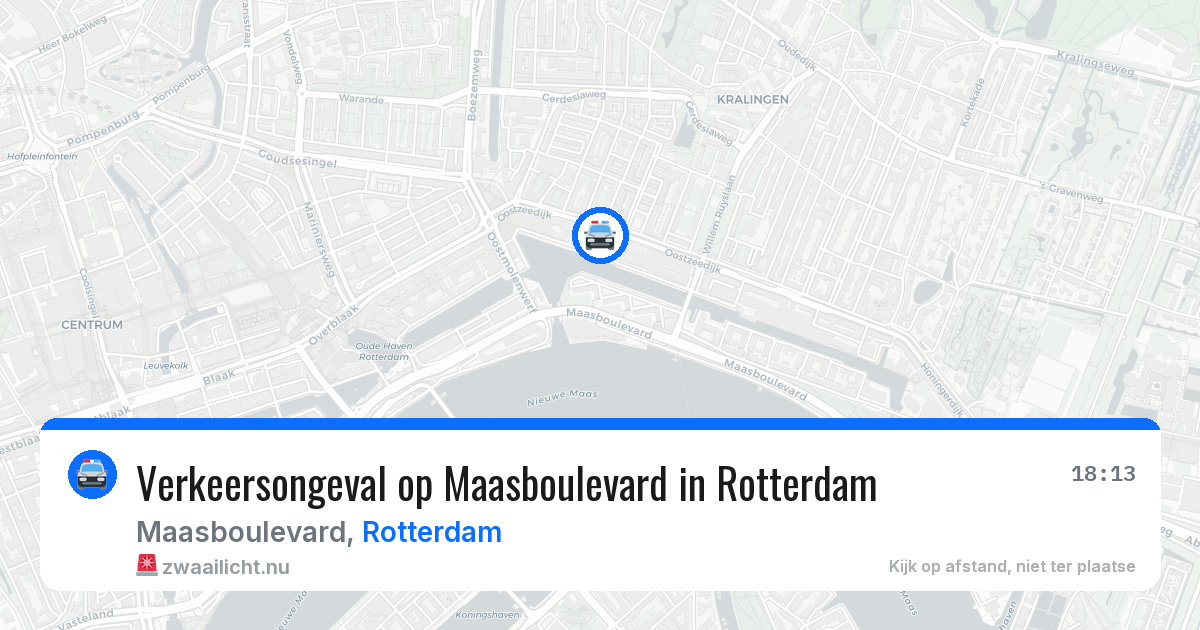 Verkeersongeval op Maasboulevard in Rotterdam — 21 jul 2026