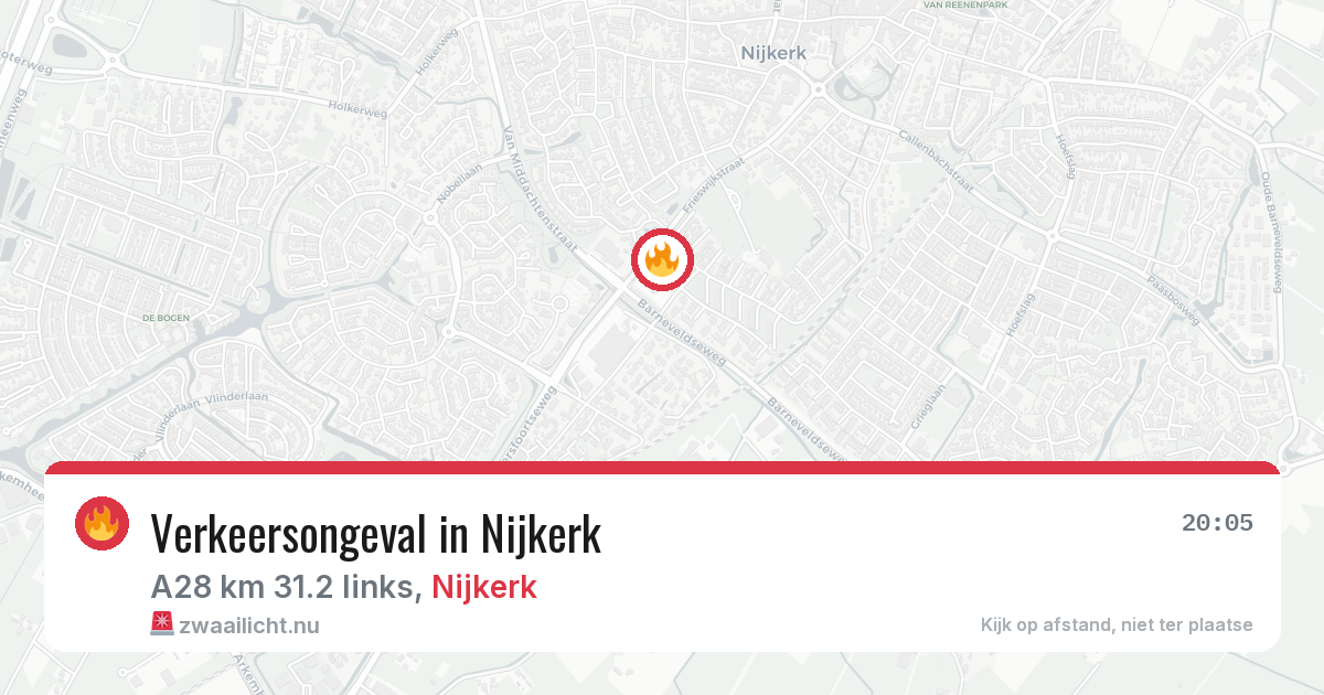 Verkeersongeval in Nijkerk — 31 mei 2026