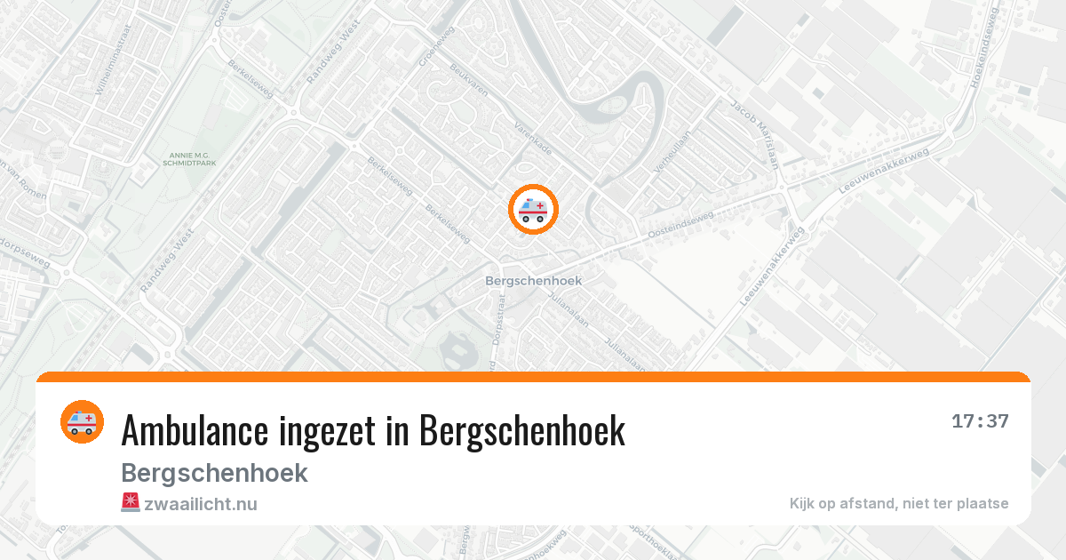 Ambulance ingezet in Bergschenhoek — 15 jul 2026