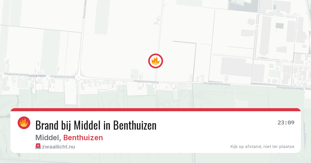 Brand bij Middel in Benthuizen — 10 jun 2026