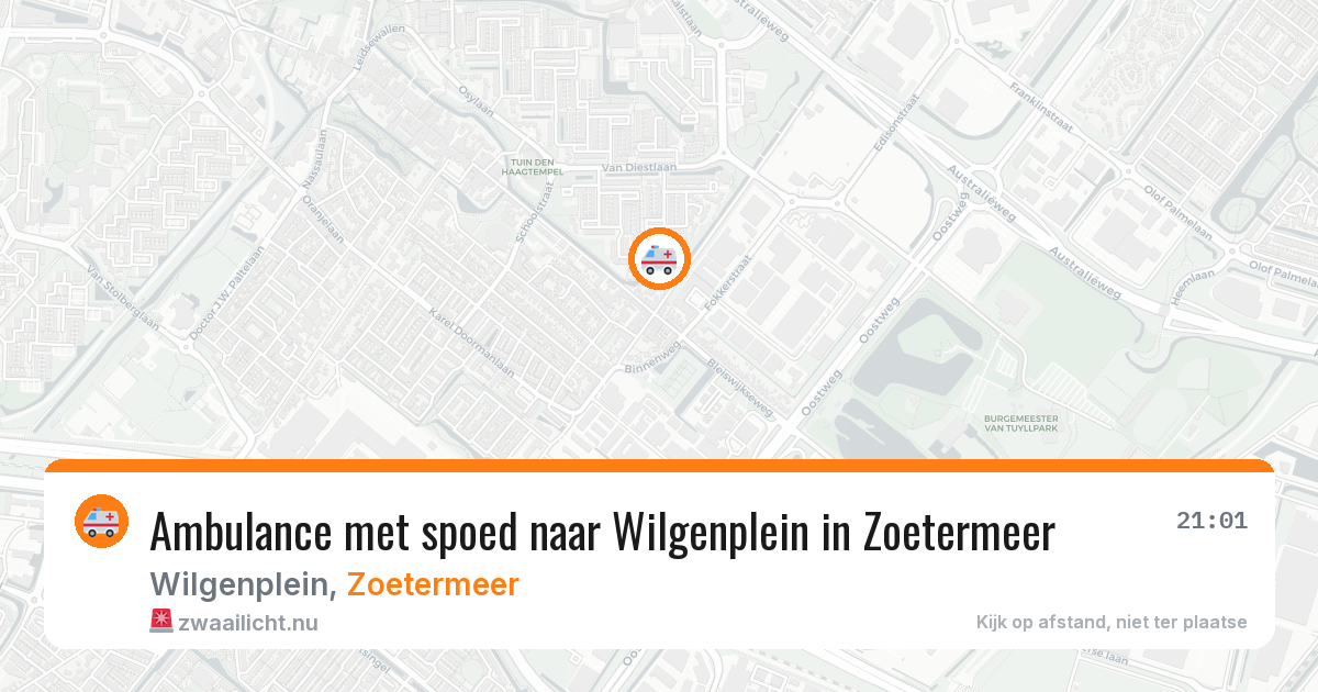 Ambulance met spoed naar Wilgenplein in Zoetermeer — 11 jul 2026