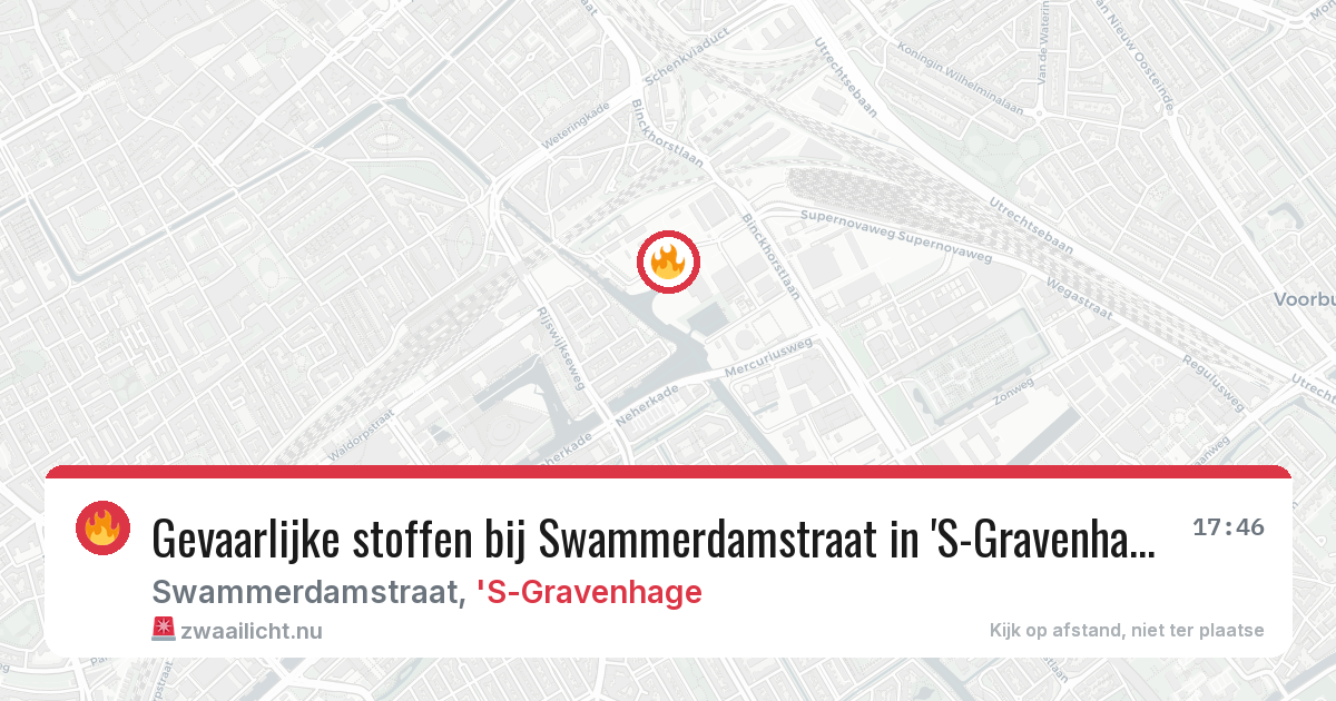 Gevaarlijke stoffen bij Swammerdamstraat in 'S-Gravenhage — 28 mei 2026