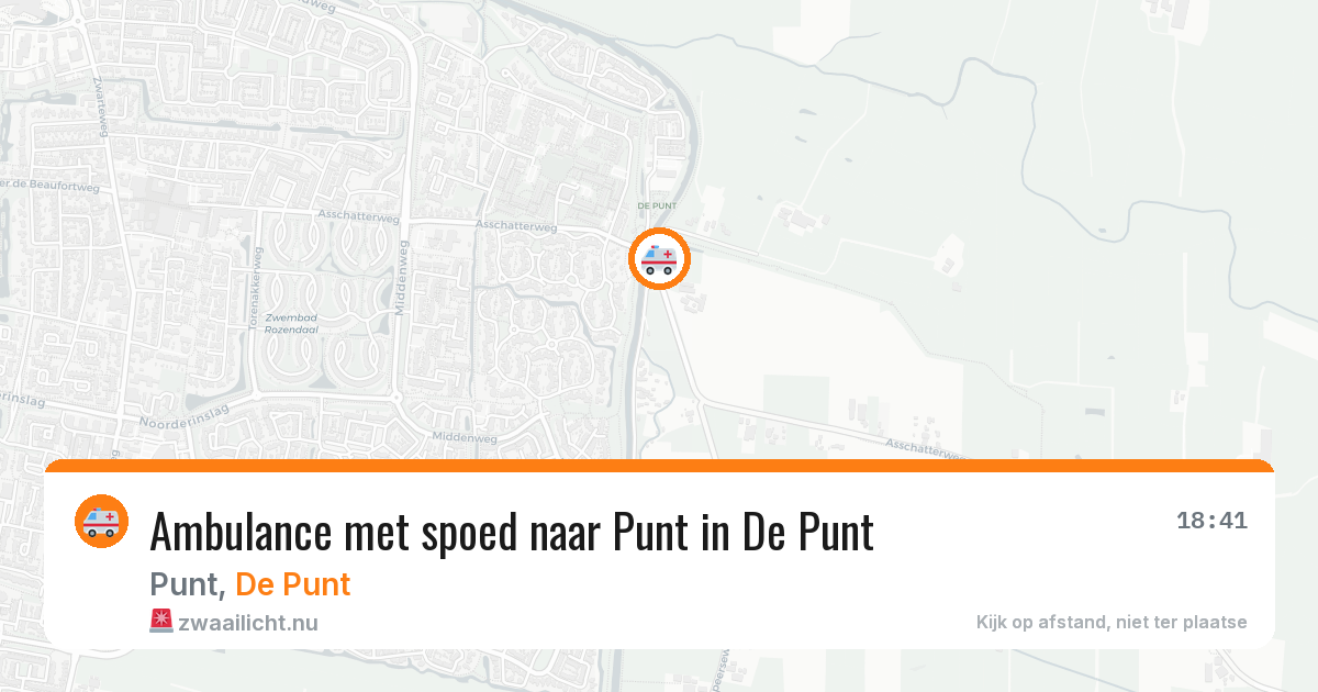 Ambulance met spoed naar Punt in De Punt — 5 mrt 2026
