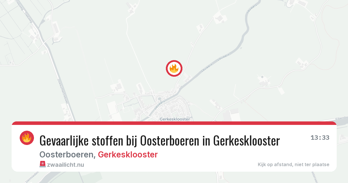 Gevaarlijke stoffen bij Oosterboeren in Gerkesklooster — 10 mrt 2026