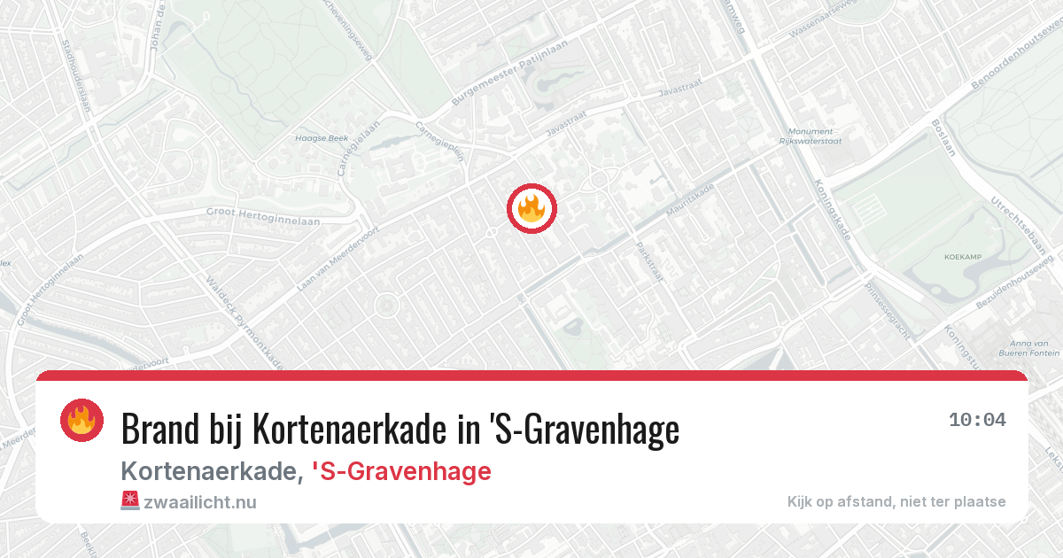 Brand bij Kortenaerkade in 'S-Gravenhage — 3 mrt 2026