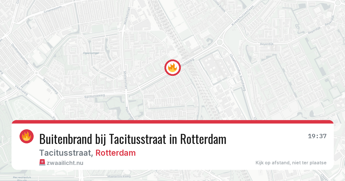 Buitenbrand bij Tacitusstraat in Rotterdam — 27 mei 2026