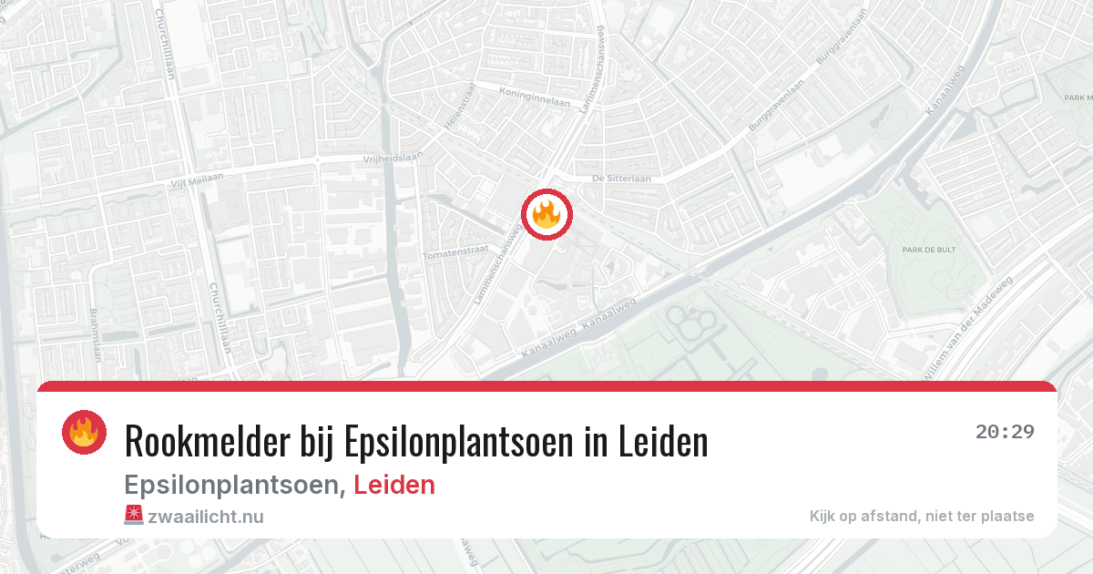 Rookmelder bij Epsilonplantsoen in Leiden — 19 mei 2026