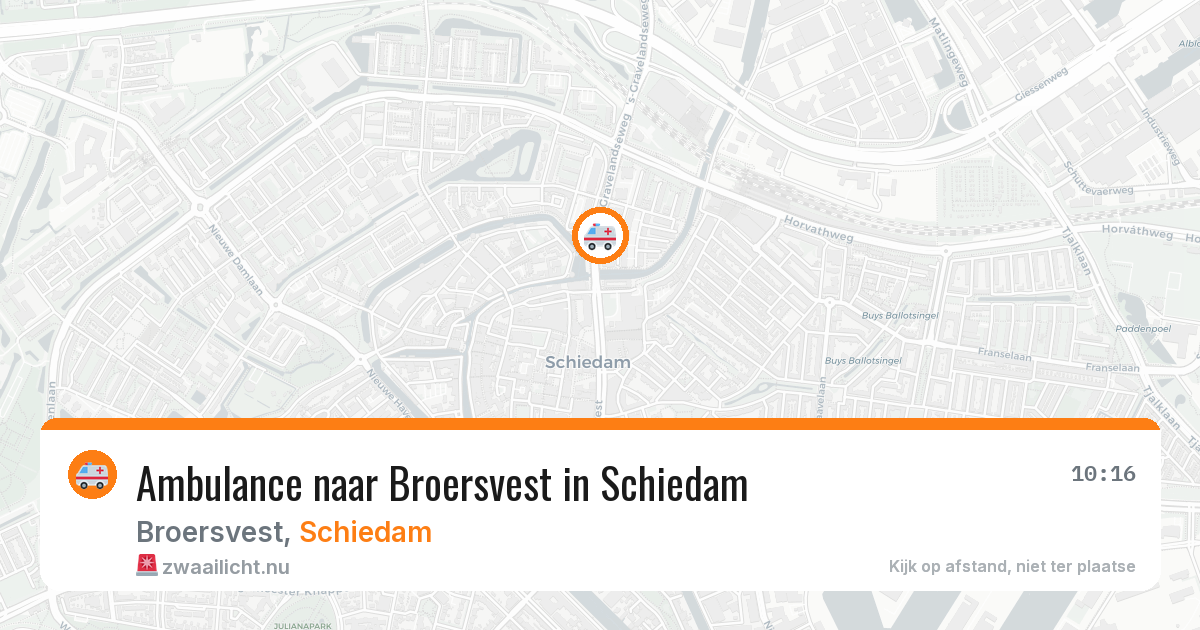 Ambulance naar Broersvest in Schiedam — 9 mei 2026