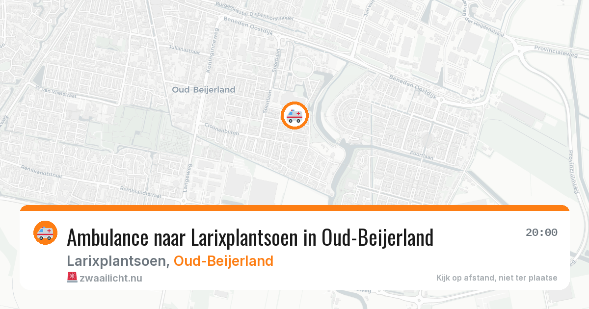Ambulance naar Larixplantsoen in Oud-Beijerland — 5 jun 2026