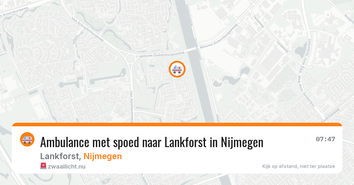 Ambulance met spoed naar Lankforst in Nijmegen — 9 mrt 2026