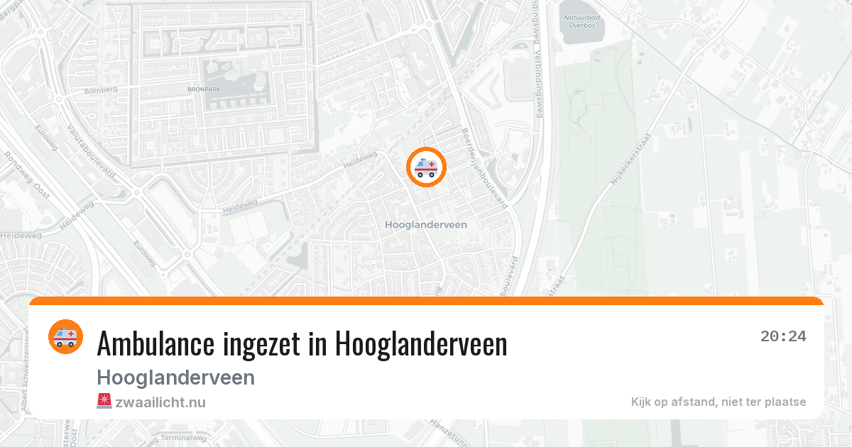Ambulance ingezet in Hooglanderveen — 13 jul 2026