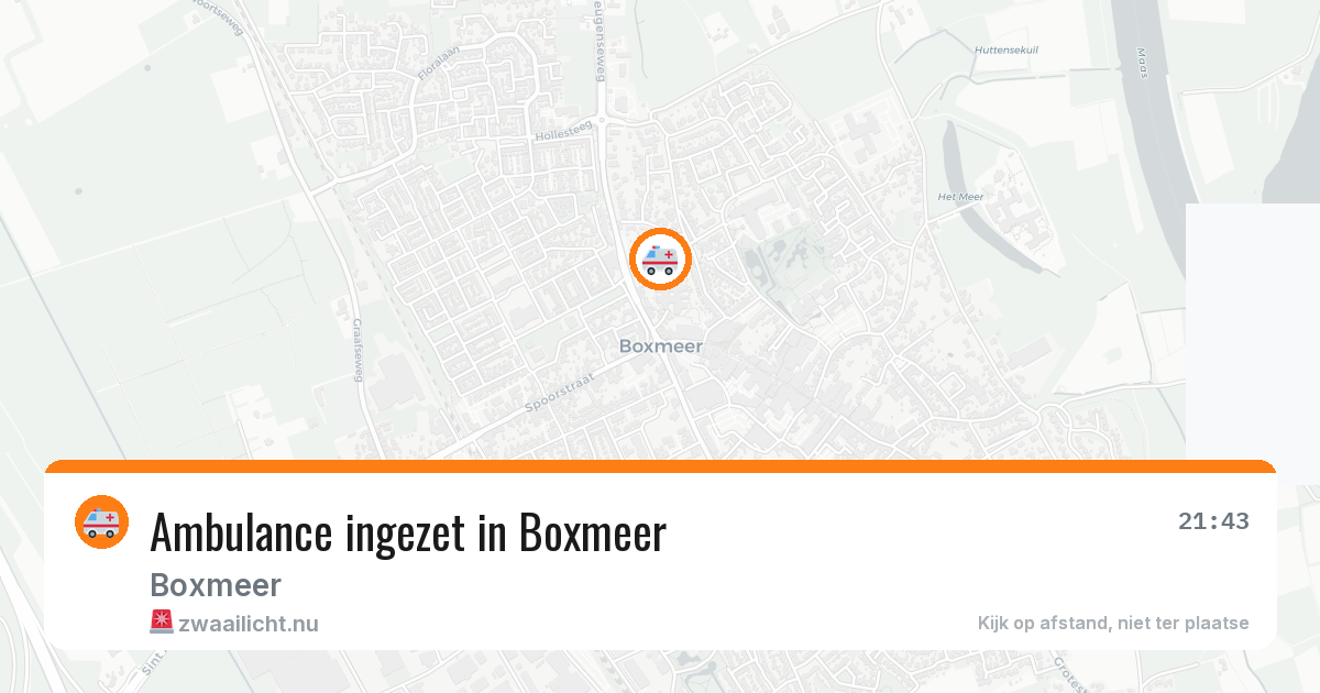 Ambulance ingezet in Boxmeer — 9 jul 2026