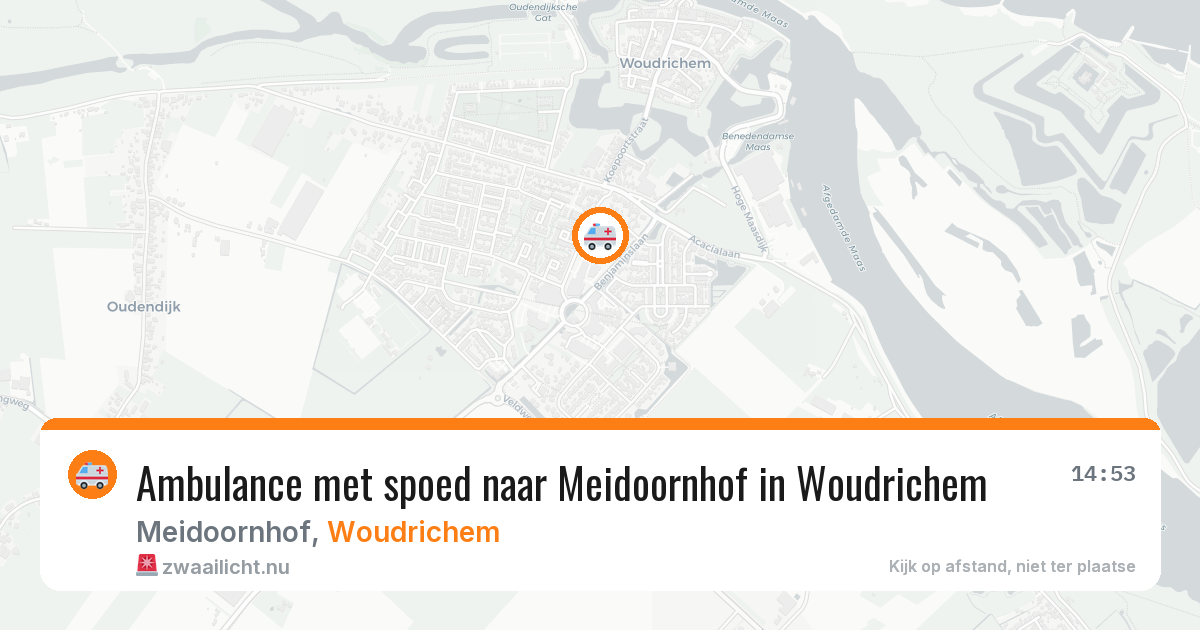 Ambulance met spoed naar Meidoornhof in Woudrichem — 11 mei 2026