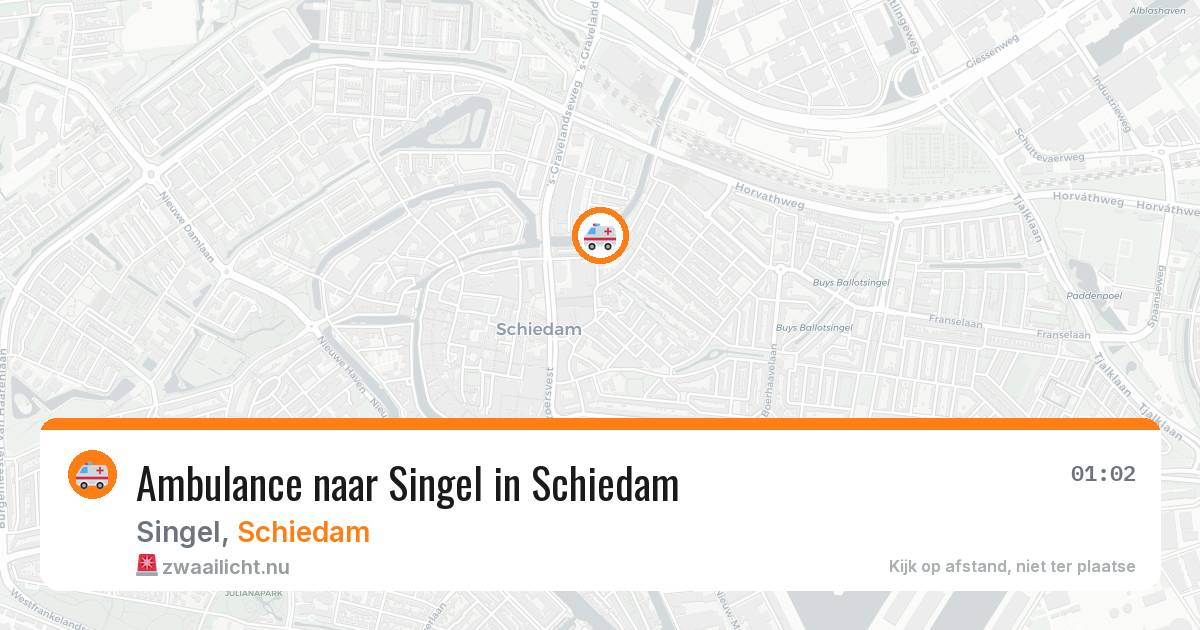 Ambulance naar Singel in Schiedam — 23 jul 2026