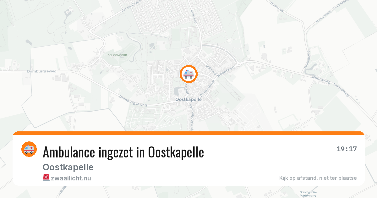 Ambulance ingezet in Oostkapelle — 16 mei 2026