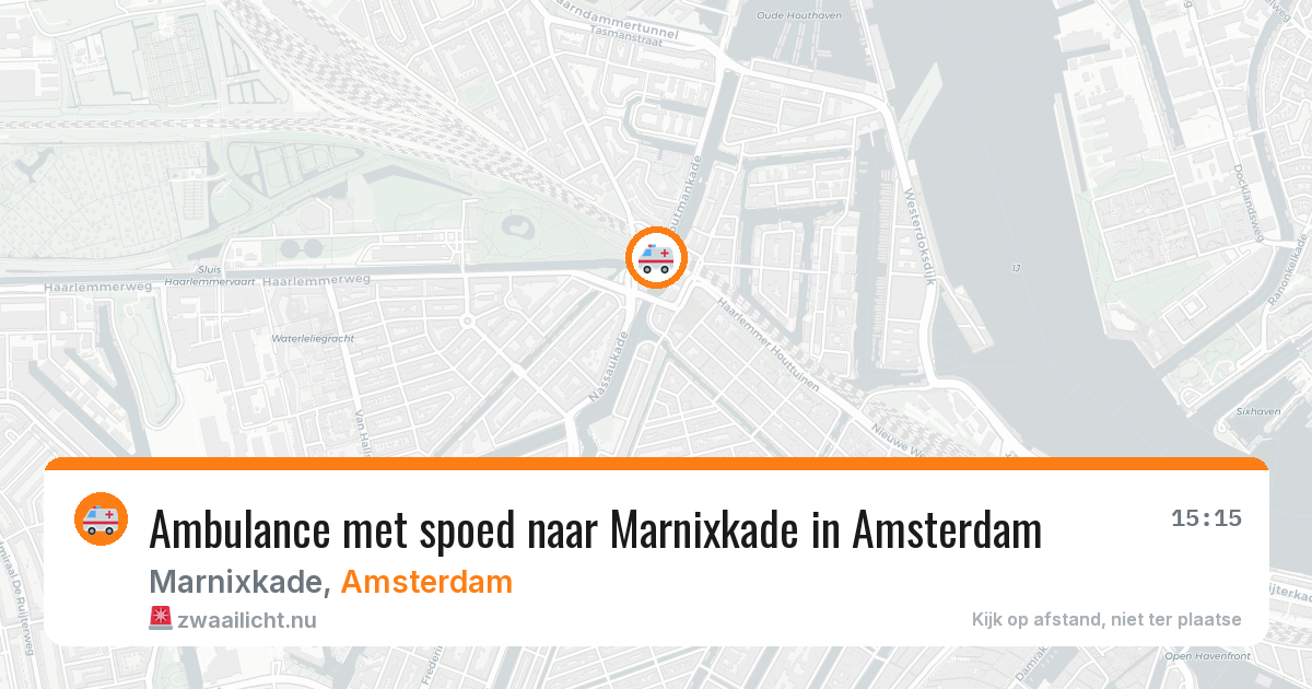Ambulance met spoed naar Marnixkade in Amsterdam — 18 jul 2026