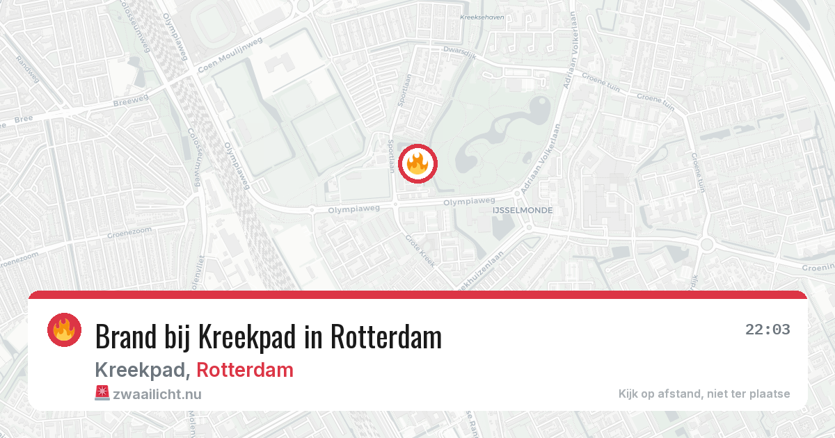 Brand bij Kreekpad in Rotterdam — 2 jun 2026